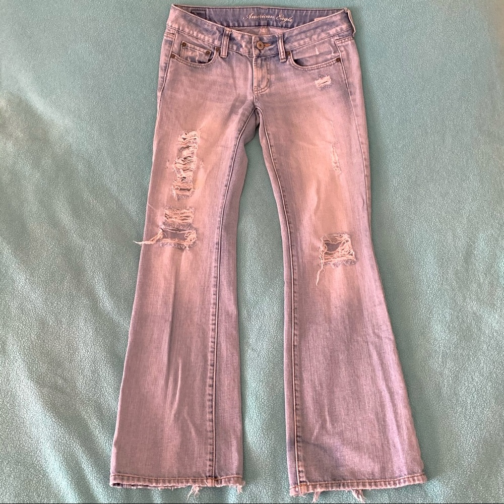 American Eagle, size 2, boyfriend, acid wash jeans